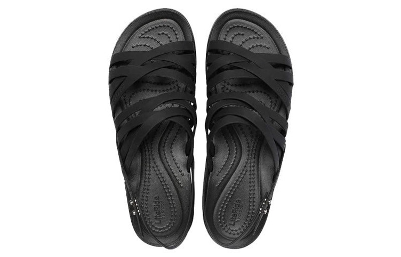 crocs (WMNS) Crocs Brooklyn Strappy Black Sandals 206751-001 outlook