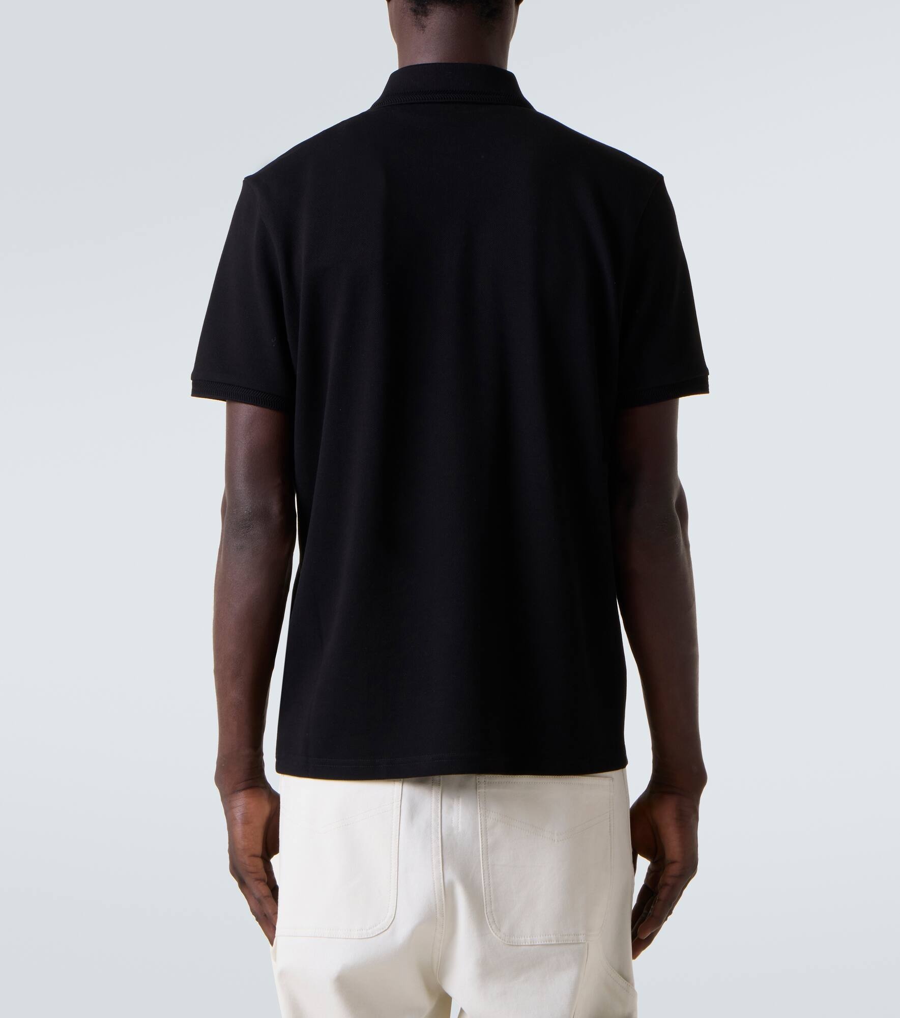 Logo cotton piqué polo shirt - 4