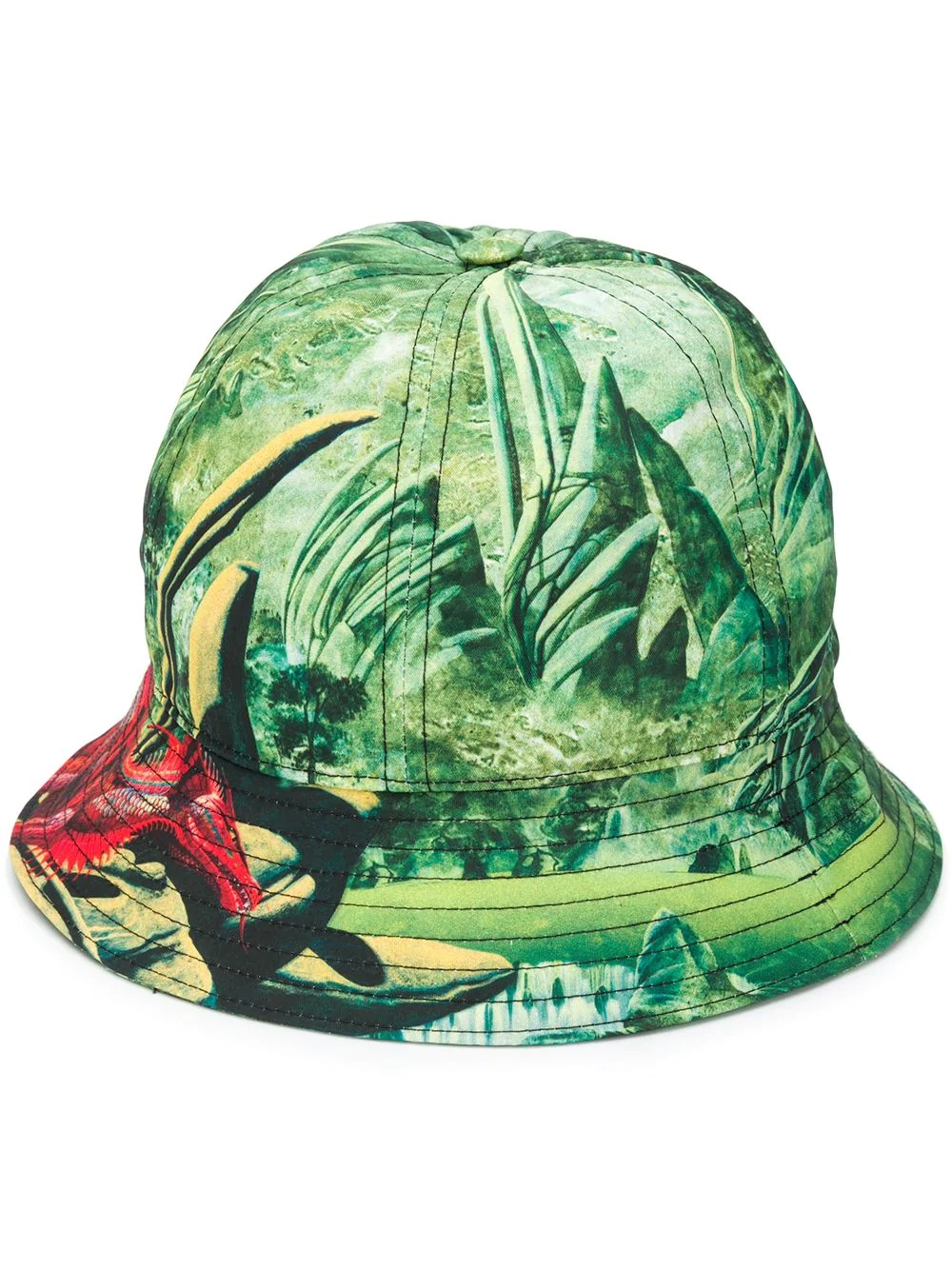 dragon print bucket hat - 1