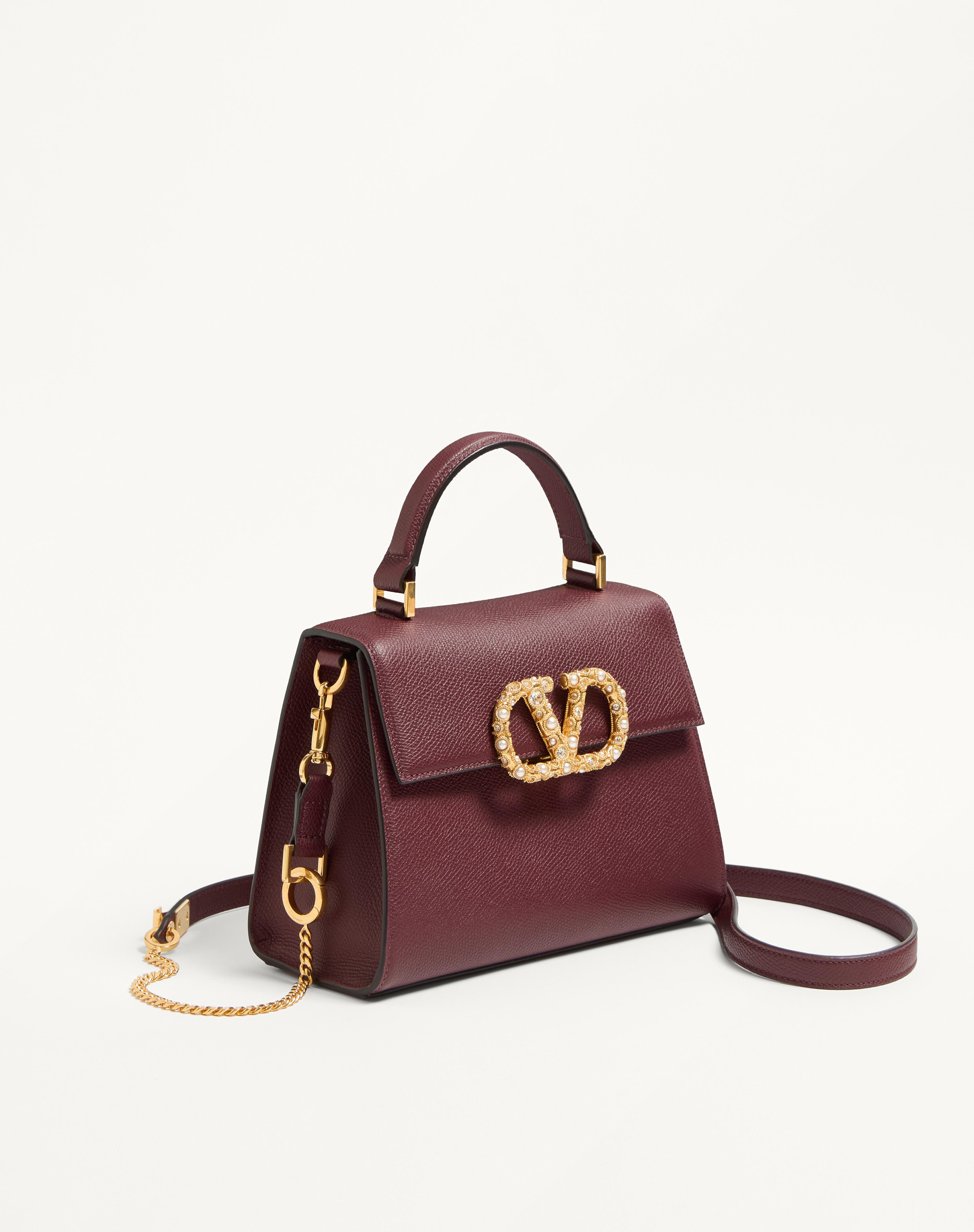 VALENTINO GARAVANI VSLING SMALL HANDBAG IN GRAINY CALFSKIN WITH JEWEL LOGO - 2