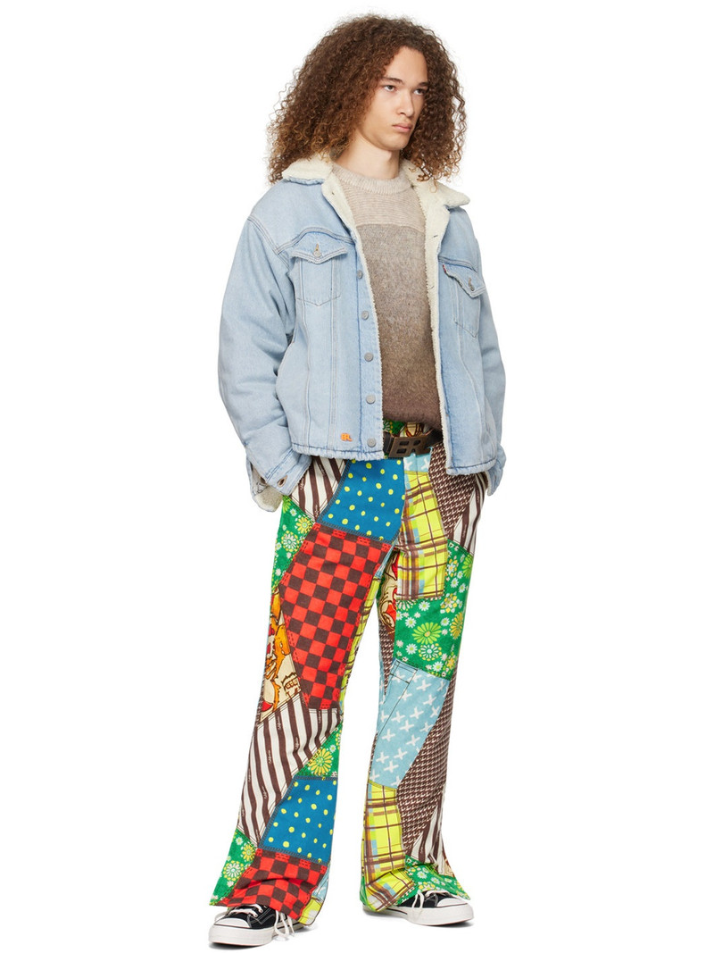 ERL Brown Gradient Rainbow Sweater outlook