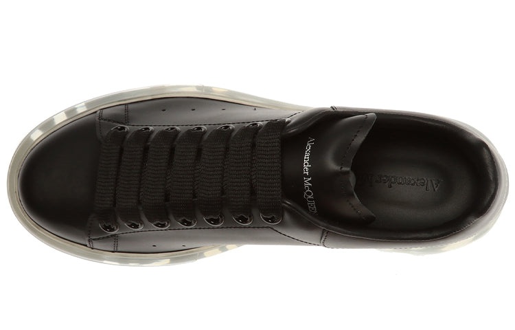 (WMNS) Alexander McQueen Oversized Sneaker 'Black Clear Sole' 611698WHX981070 - 4