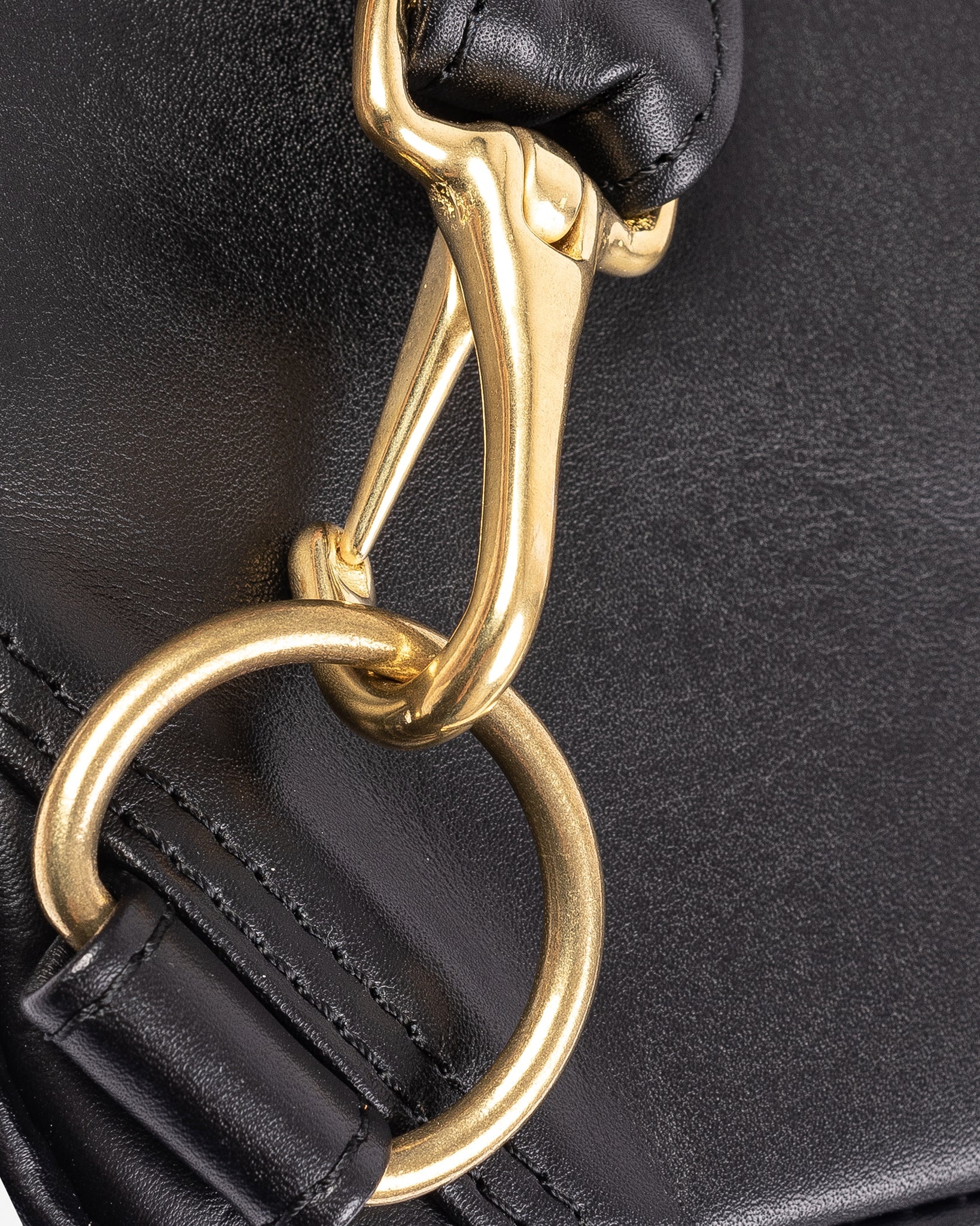IHE-40-BLK Rectangular Leather Diamond Stitched Shoulder Bag - Black - 9