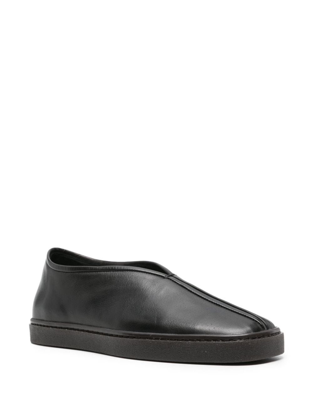 Piped leather sneakers - 2