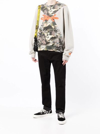 Heron Preston camouflage-panel cotton sweatshirt outlook