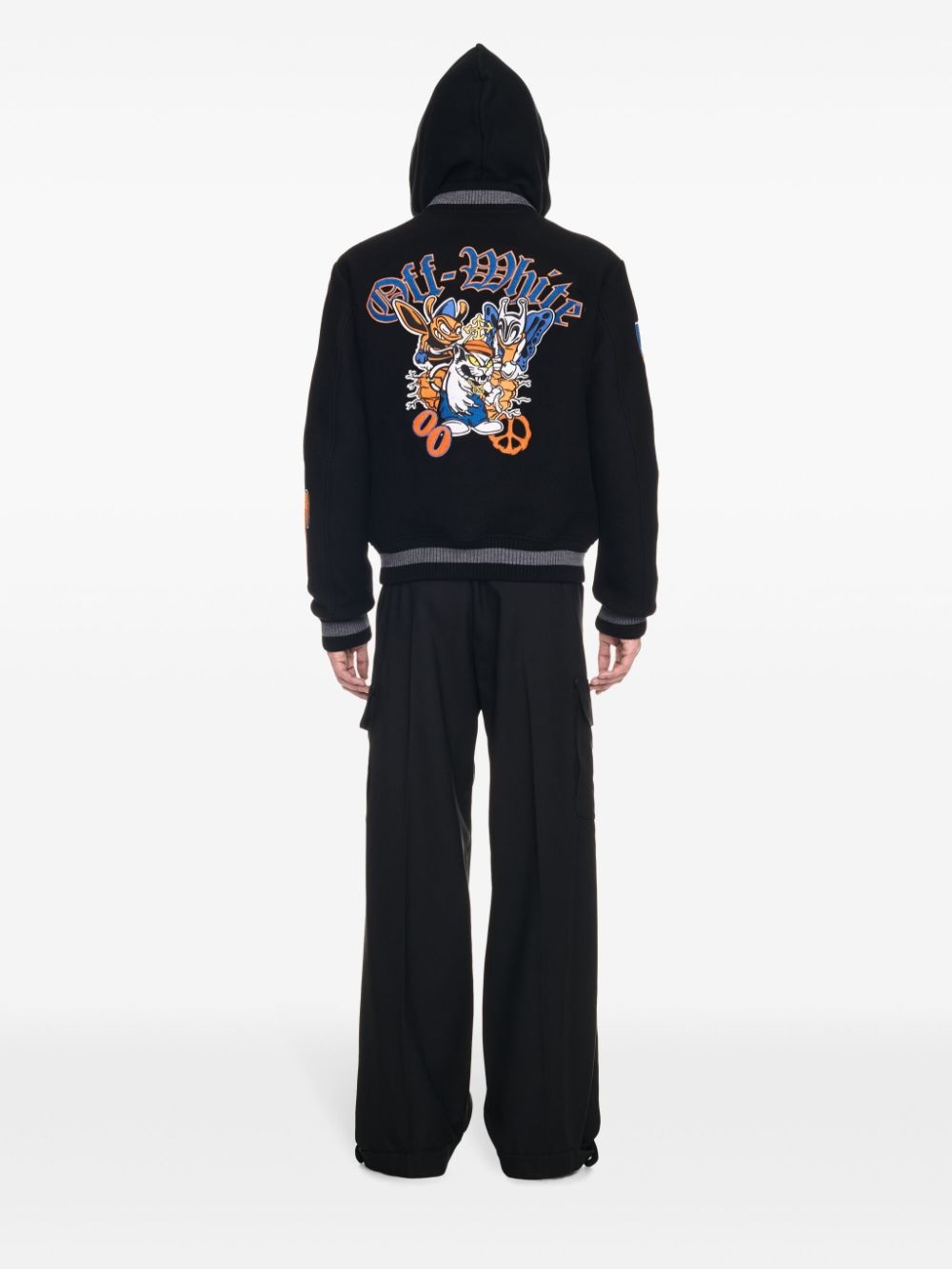 chenille-logo bomber jacket - 4