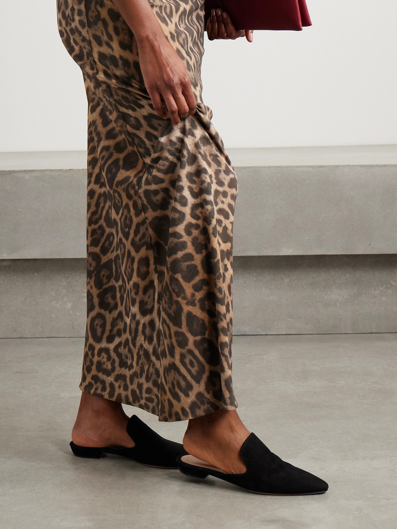 Gianvito Rossi Raja Suede Slippers outlook