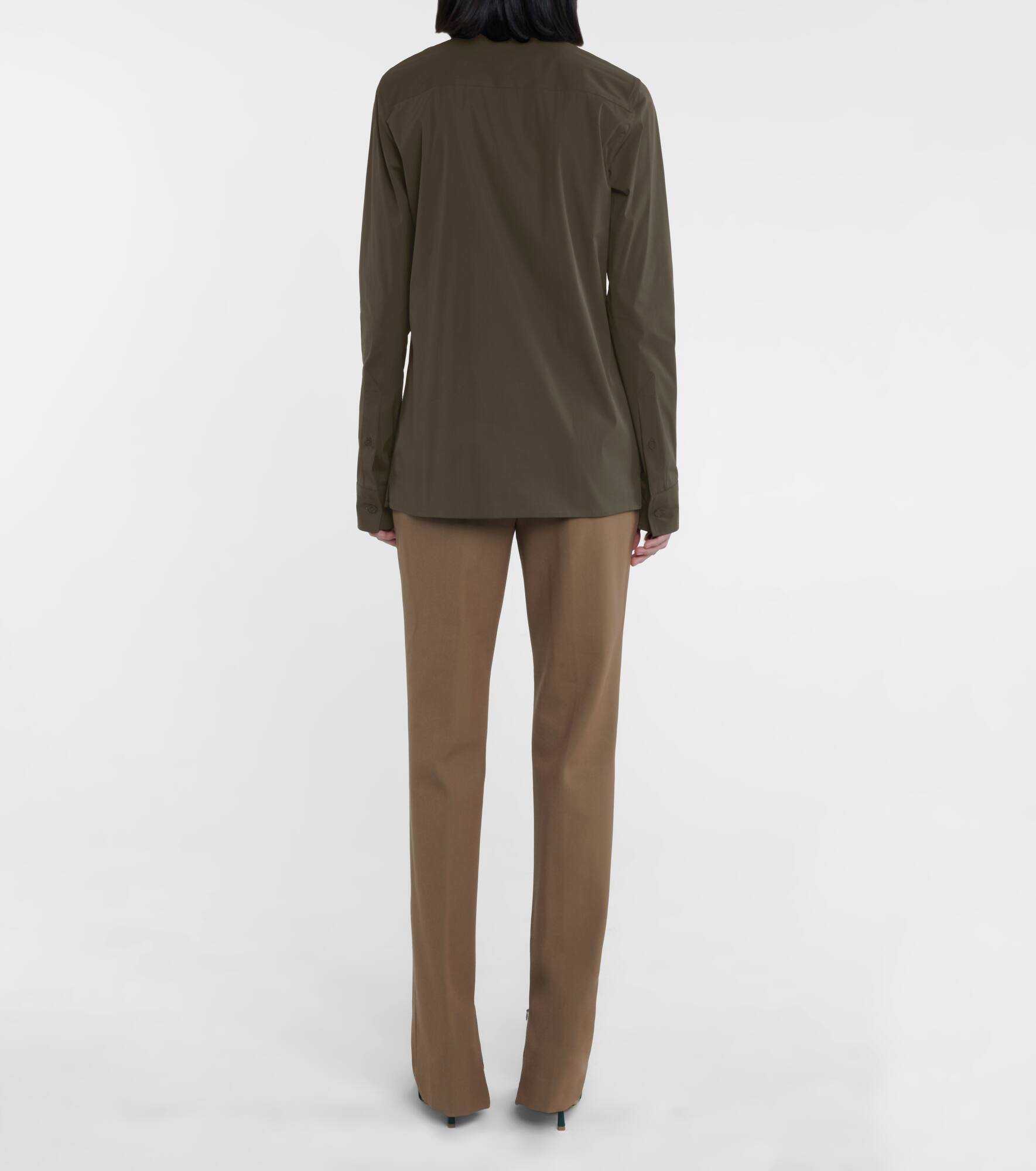 Stretch-cotton poplin shirt - 3