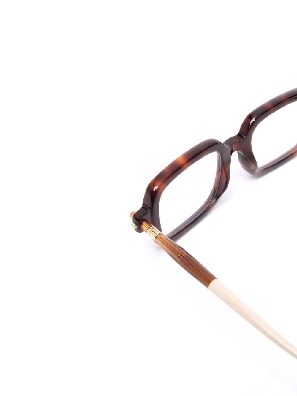 tortoiseshell-effect square-frame glasses - 3