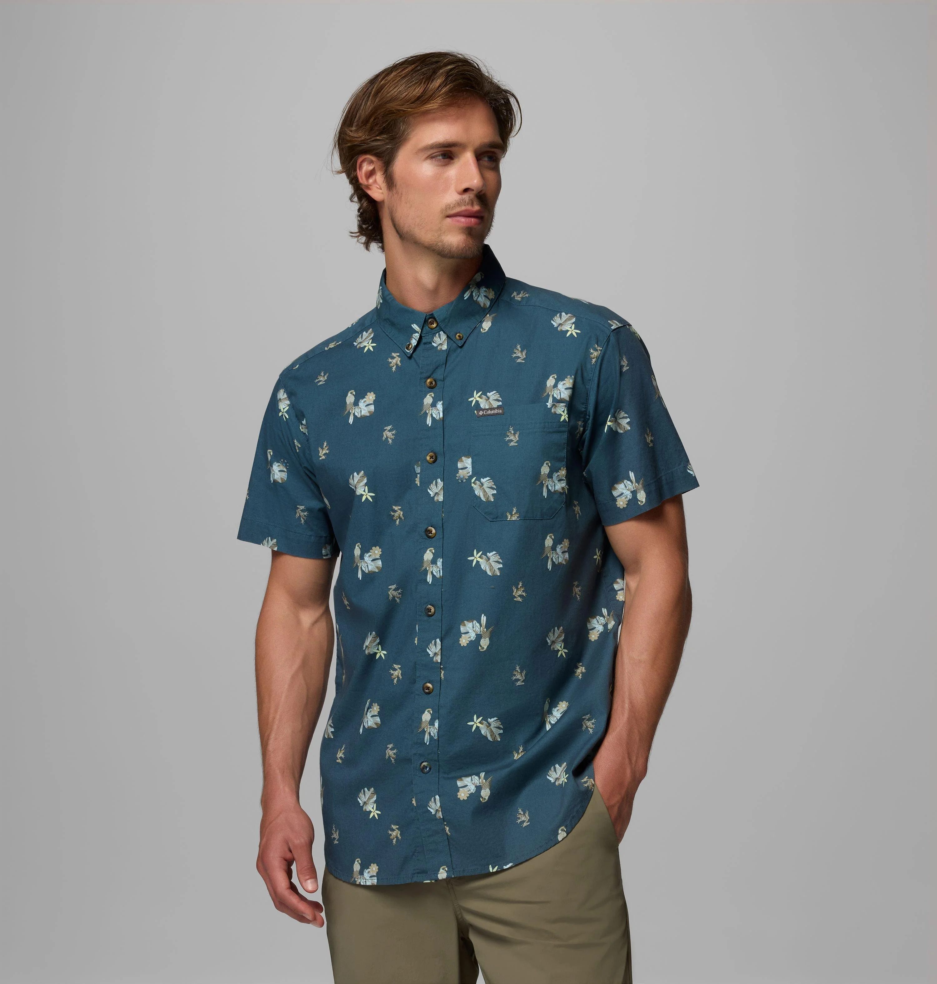 Men's Rapid Rivers Printed Short Sleeve Shirt - 1