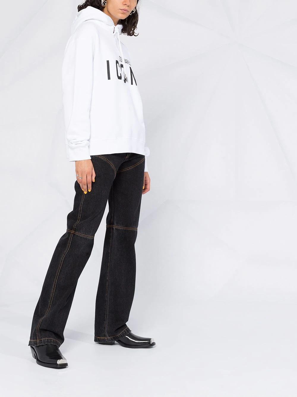 Icon-print hooded sweatshirt - 4