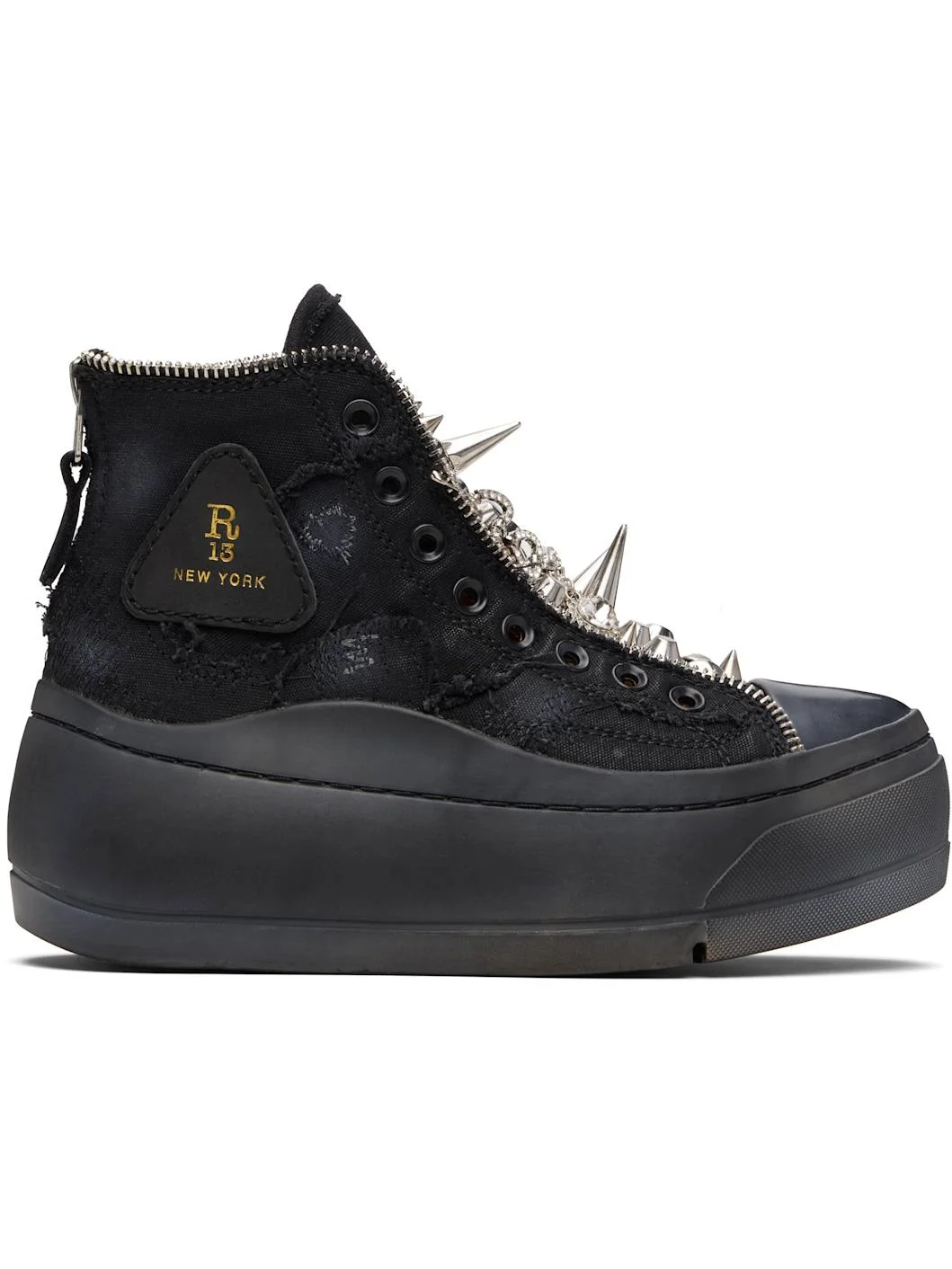 Black Lace Free Kurt High Top Sneakers - 1