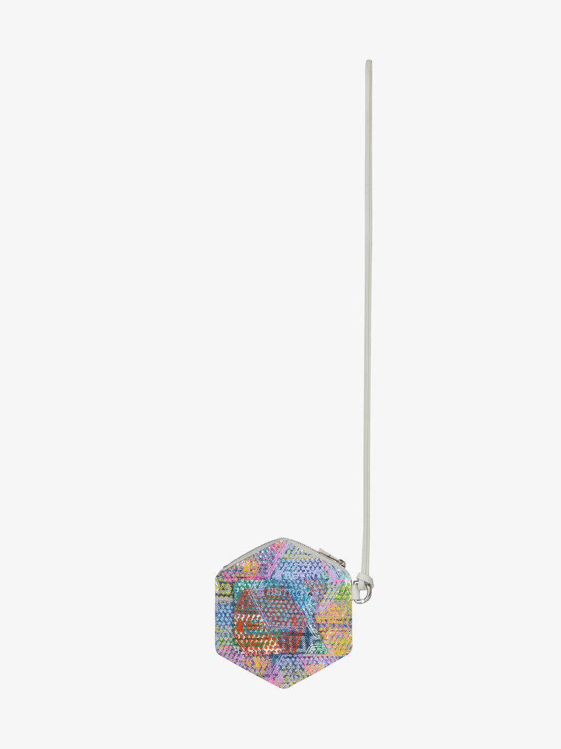 HEXAGONAL ZIPPED CARD CASE WITH STRAP 3