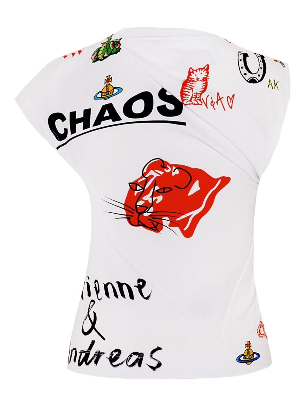Herbo graphic-print draped T-shirt - 2