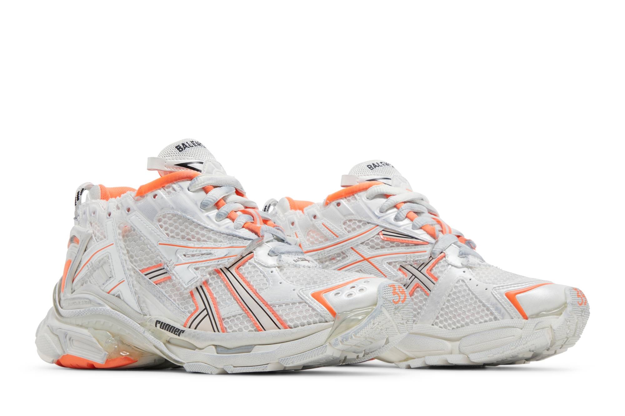 Balenciaga Wmns Runner Sneaker 'White Fluo Orange' - 8