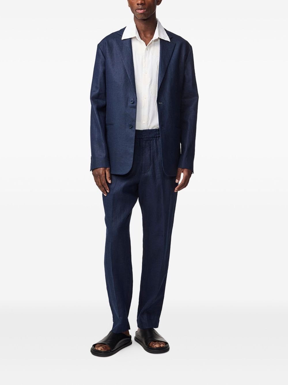 pleated elastic-waist pants - 2