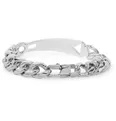 Silver-Tone Metal ID Chain Bracelet - 5