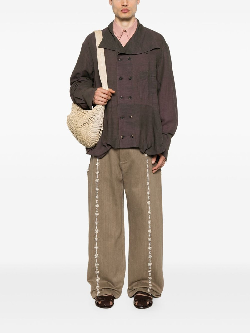Ziggy Chen double-breasted high-neck shirt jacket outlook