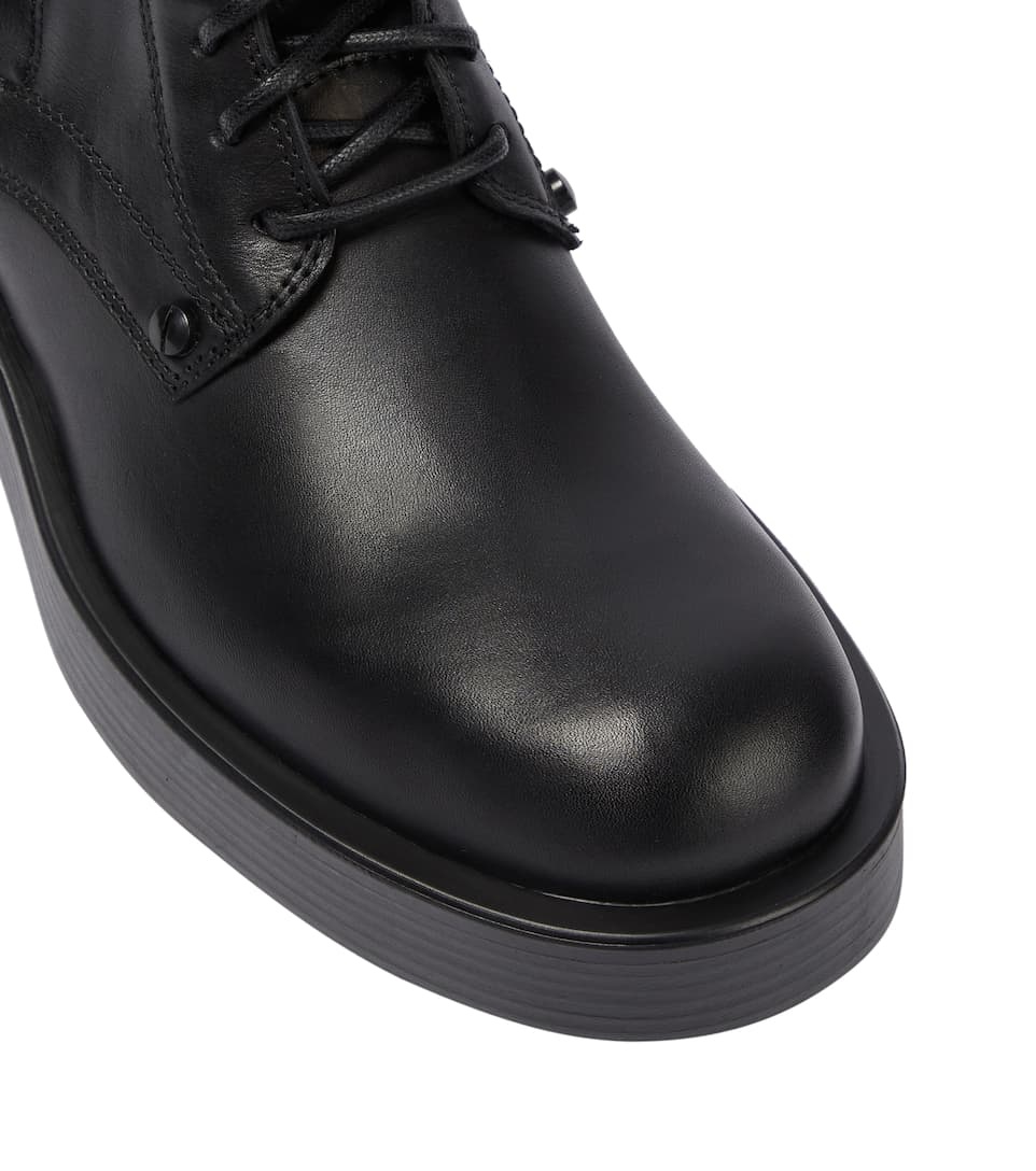 【関税込み】Maxim Ankle Boots in Black Leather Ann Demeulemeester Maxim lace-up leather boots | REVERSIBLE