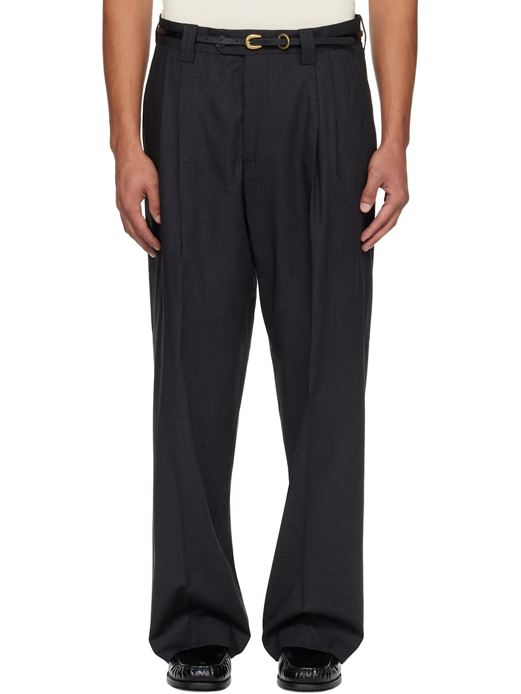 Gray Classic Trousers - 1