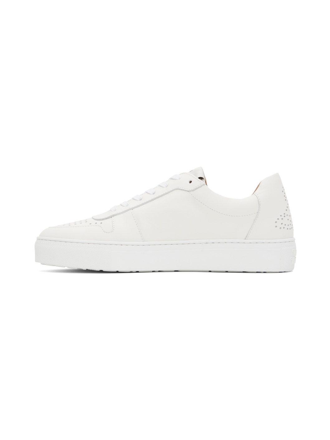 White Classic Punch Trainer Low Top Sneakers - 4