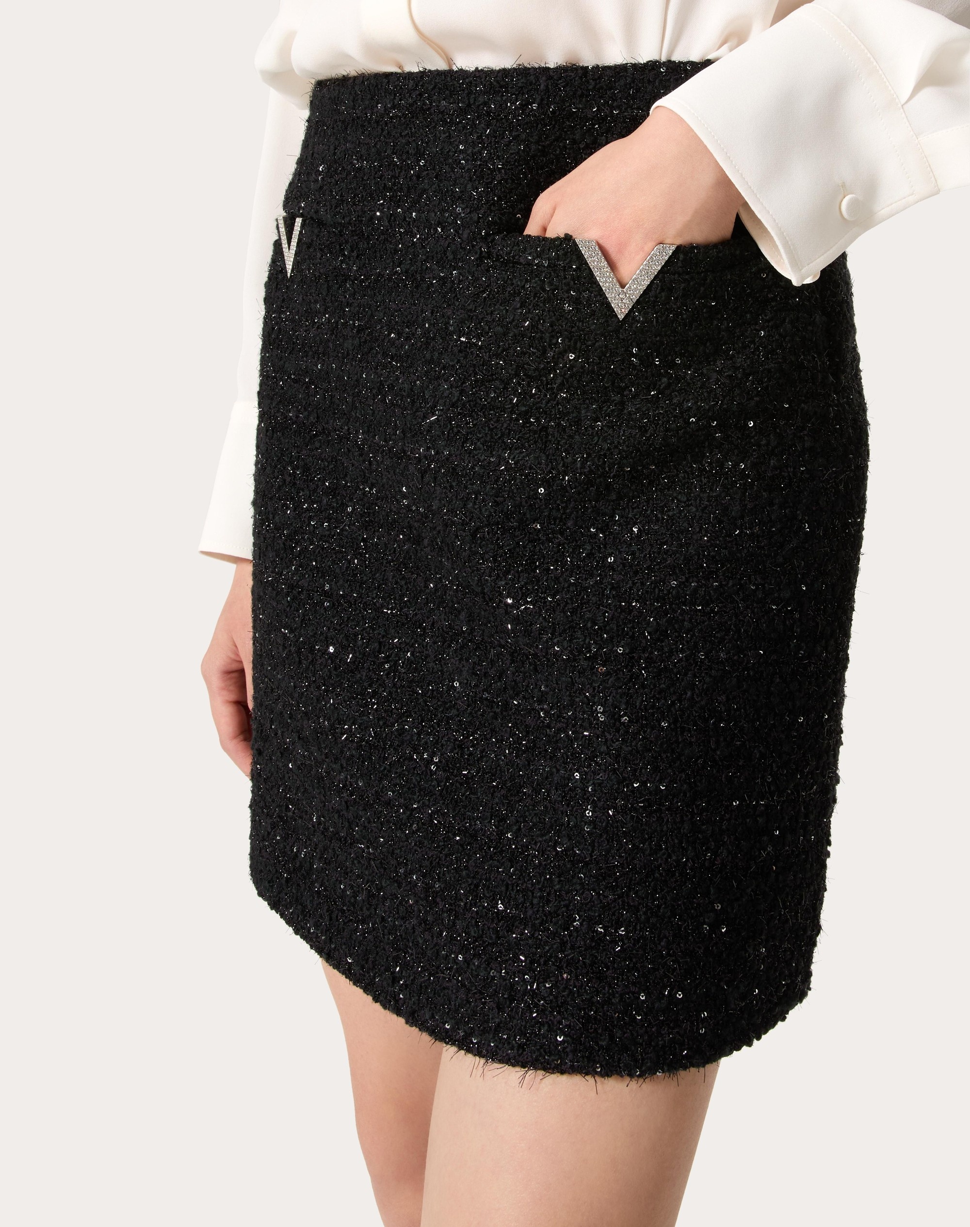 GLAZE TWEED SKIRT - 5