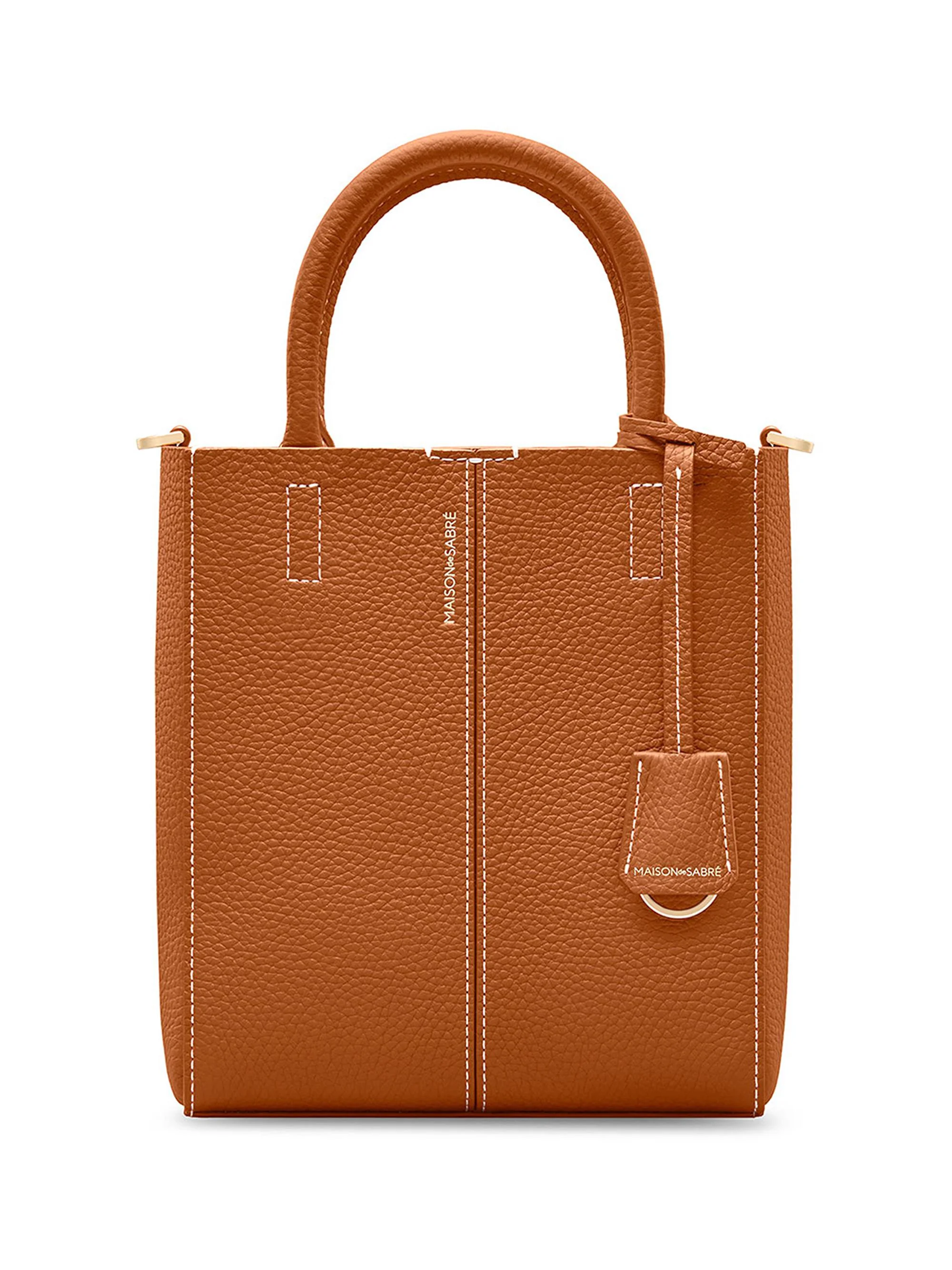 Women's Mini Leather Soft Tote Bag - Pecan - 1