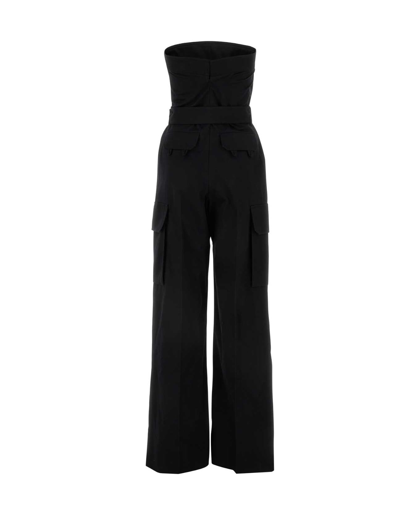 Black Drill Jumpsuit - 2