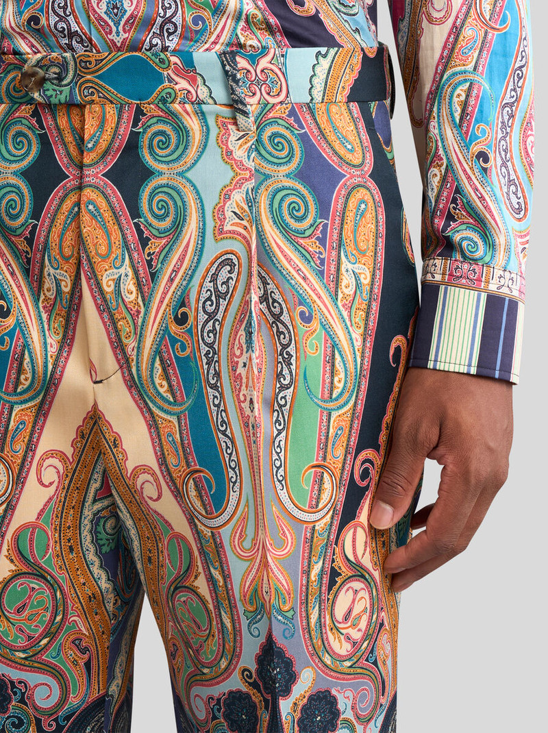 Etro PAISLEY WOOL TROUSERS outlook