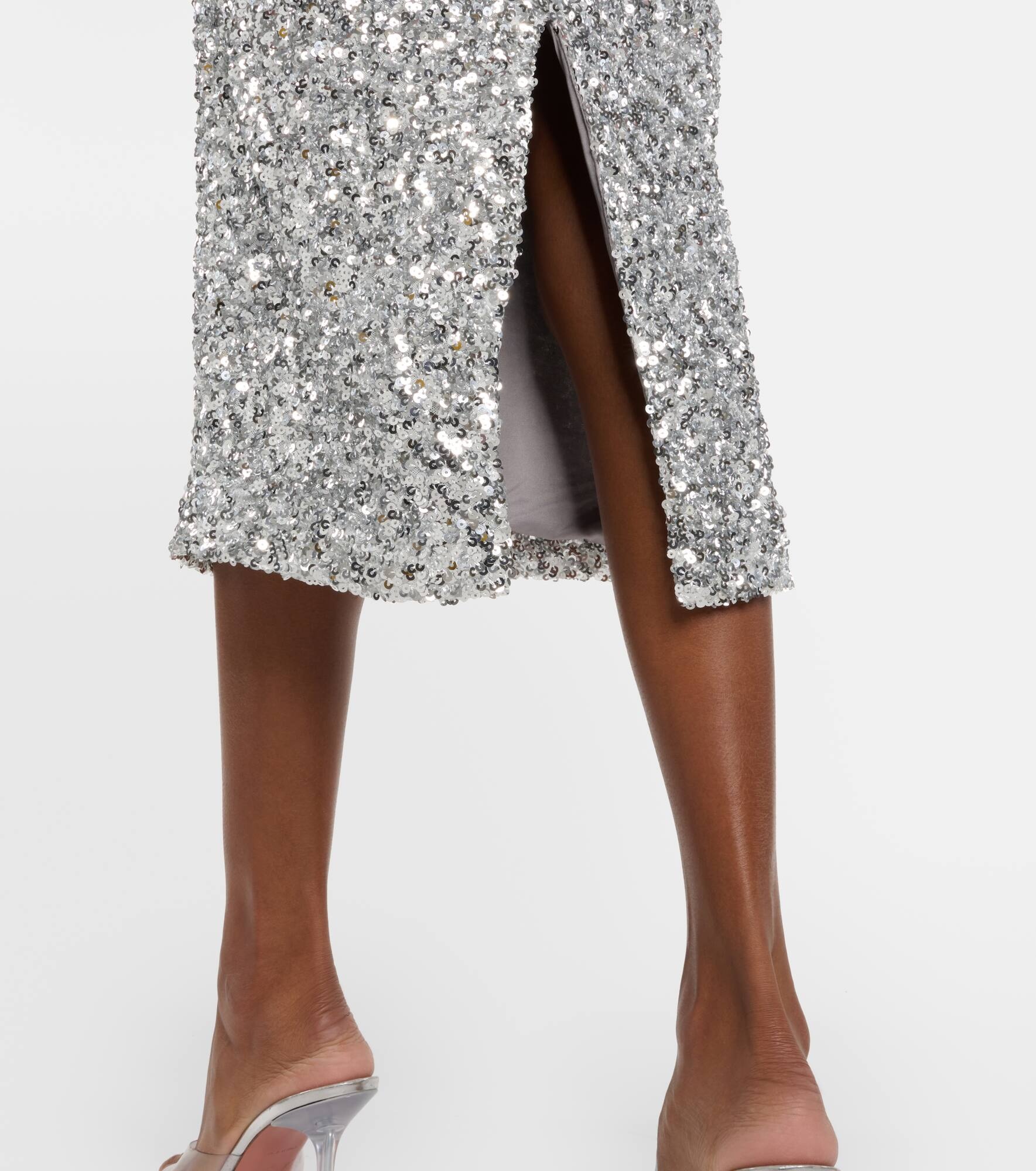 Sequined midi skirt - 5
