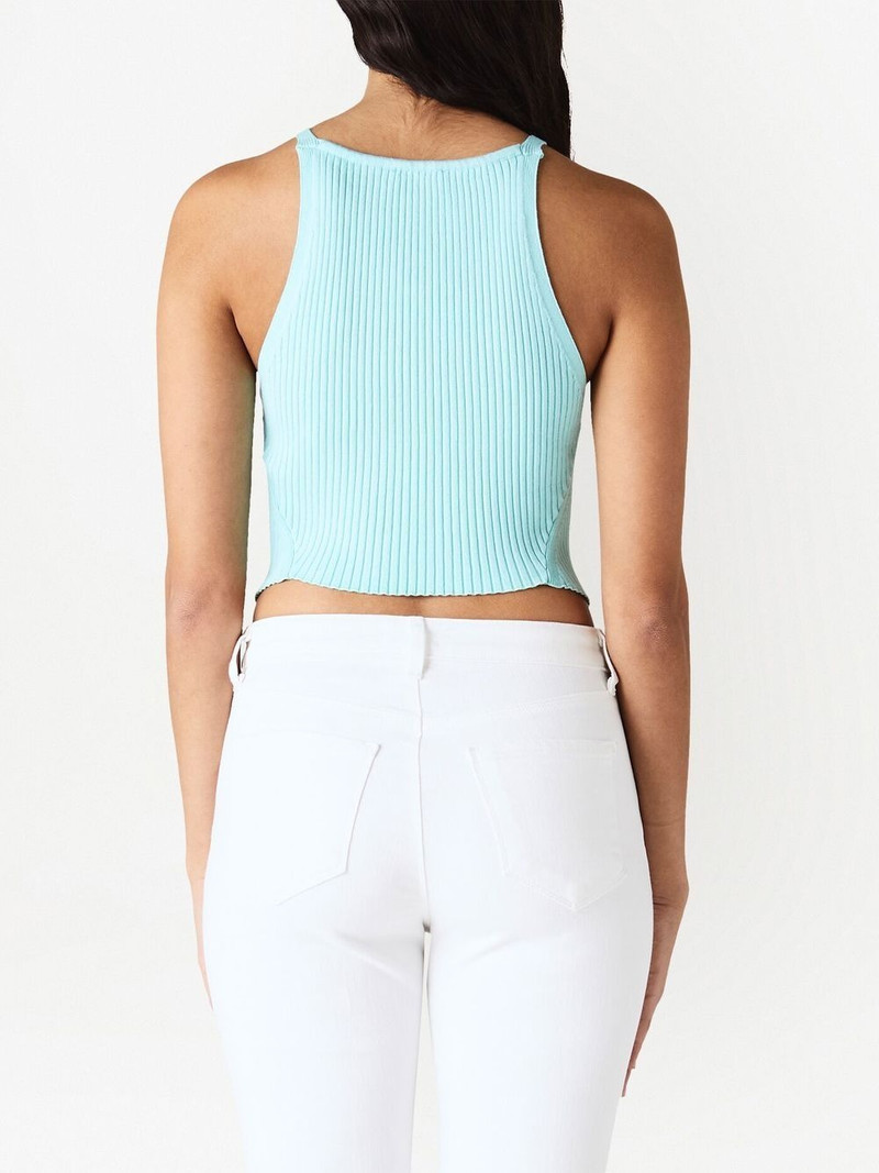 Pointy rib-knit tank top 3