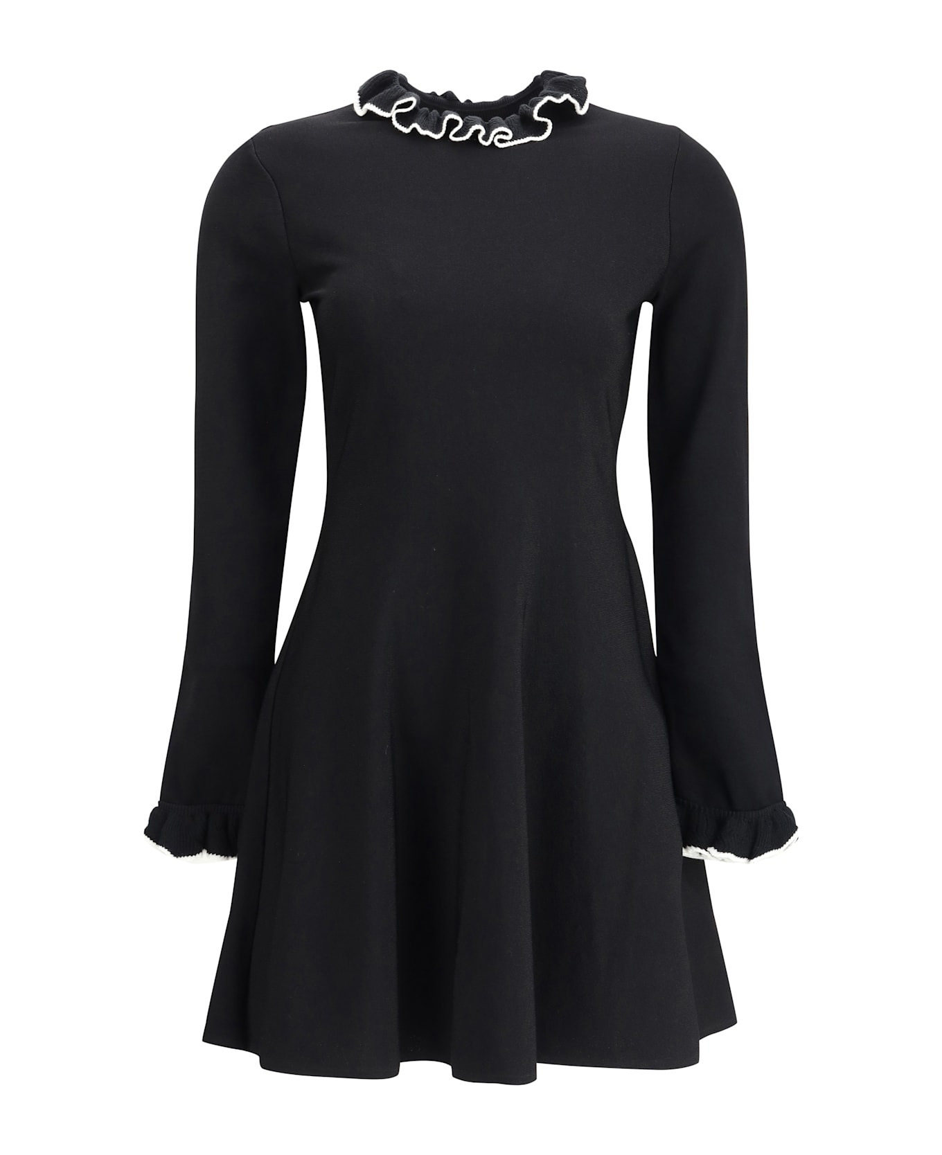 Knit Dress With Volants - 1