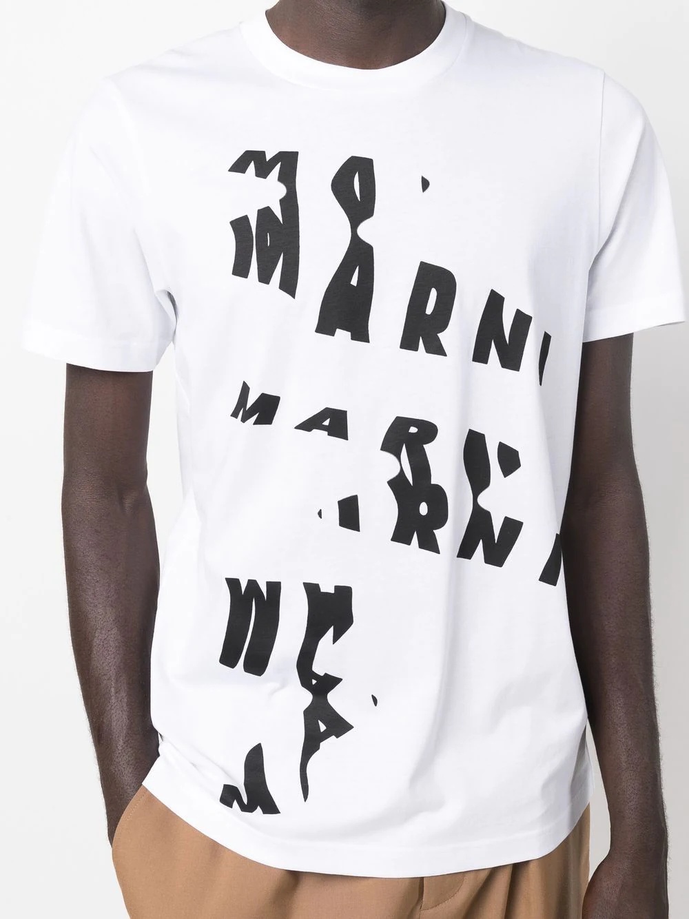 abstract logo-print T-shirt - 5