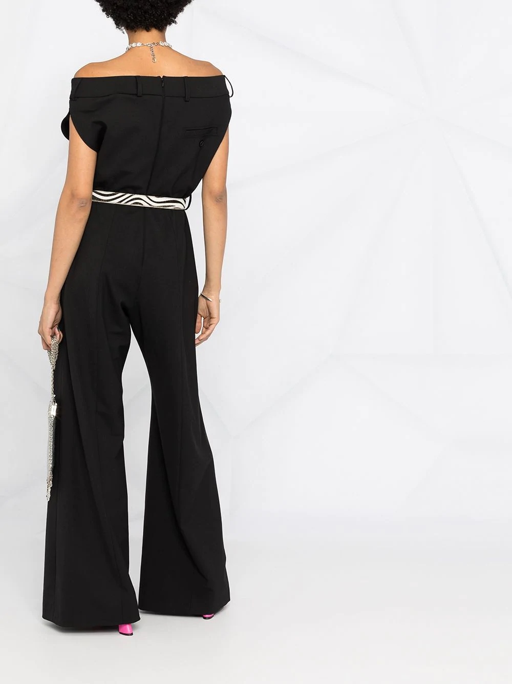 tailored off-shoulder jumpsuit - 4