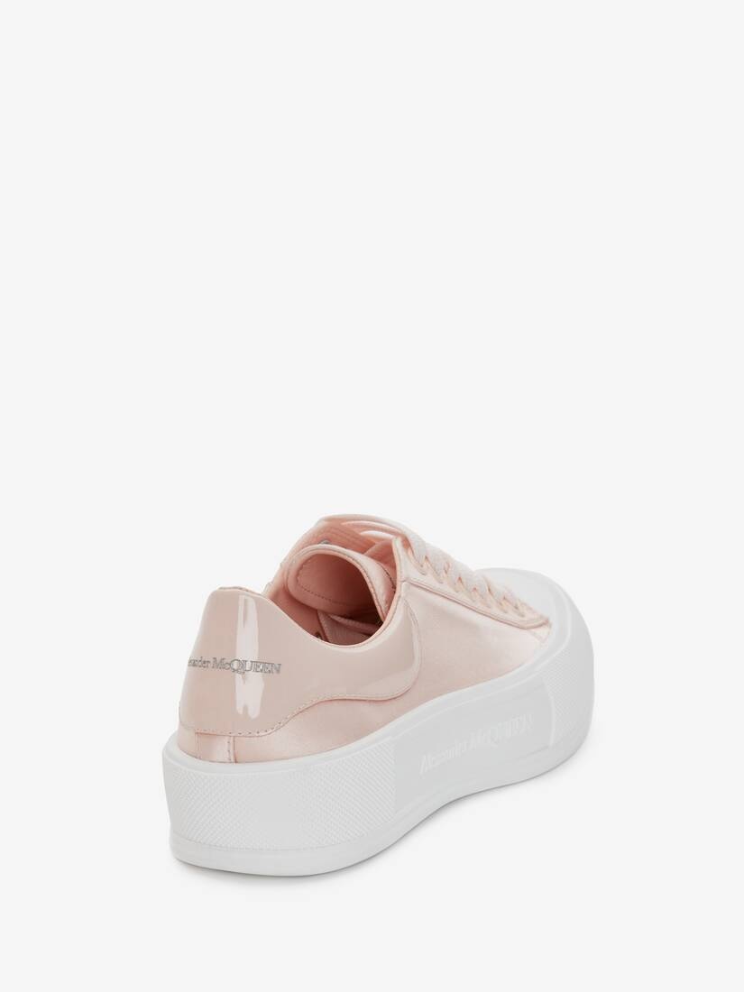 Deck Plimsoll in Tea Rose/white - 3