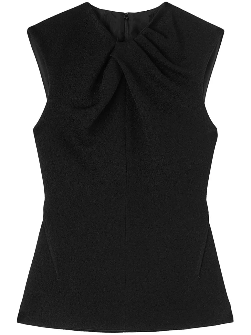 pleat-detailing sleeveless top - 1