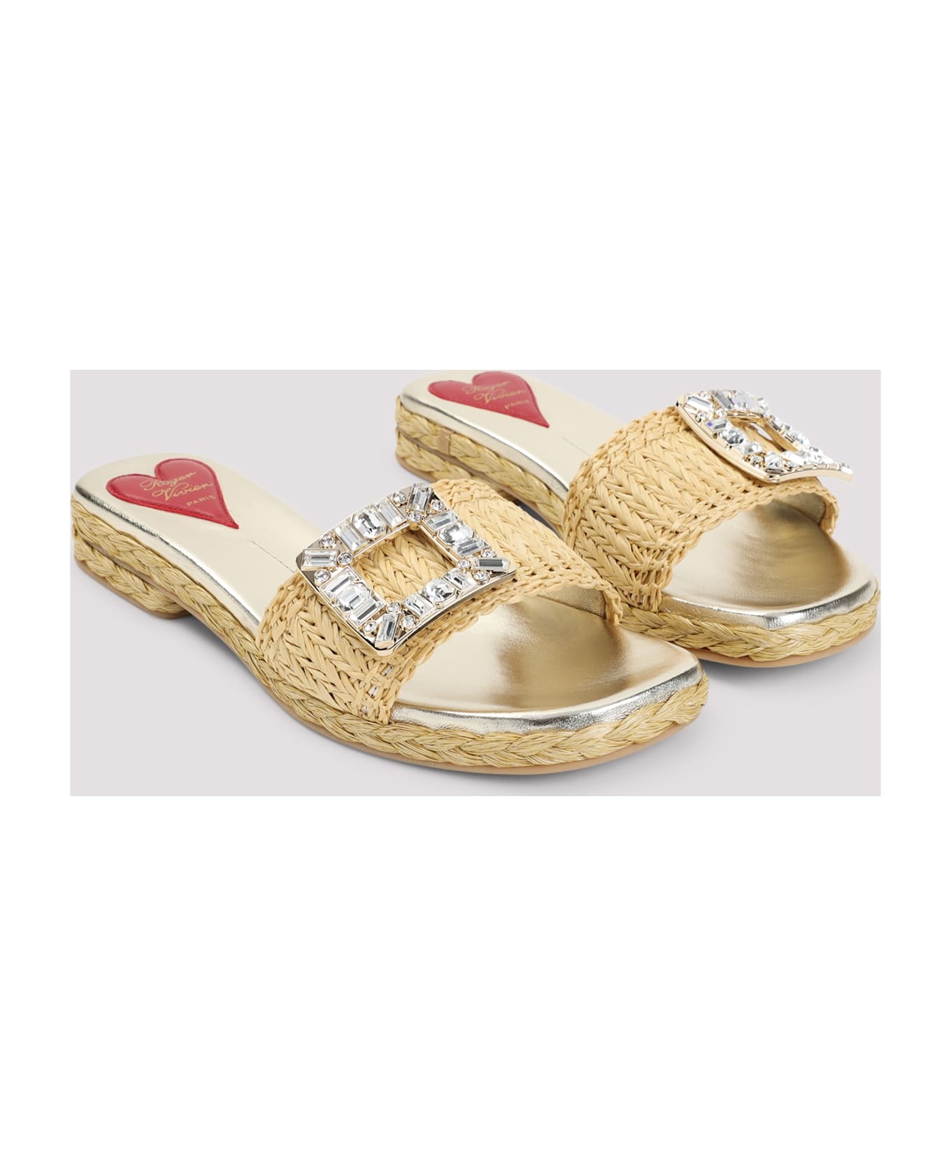 Strass Buckle Raffia 25 Espadrillas - 5