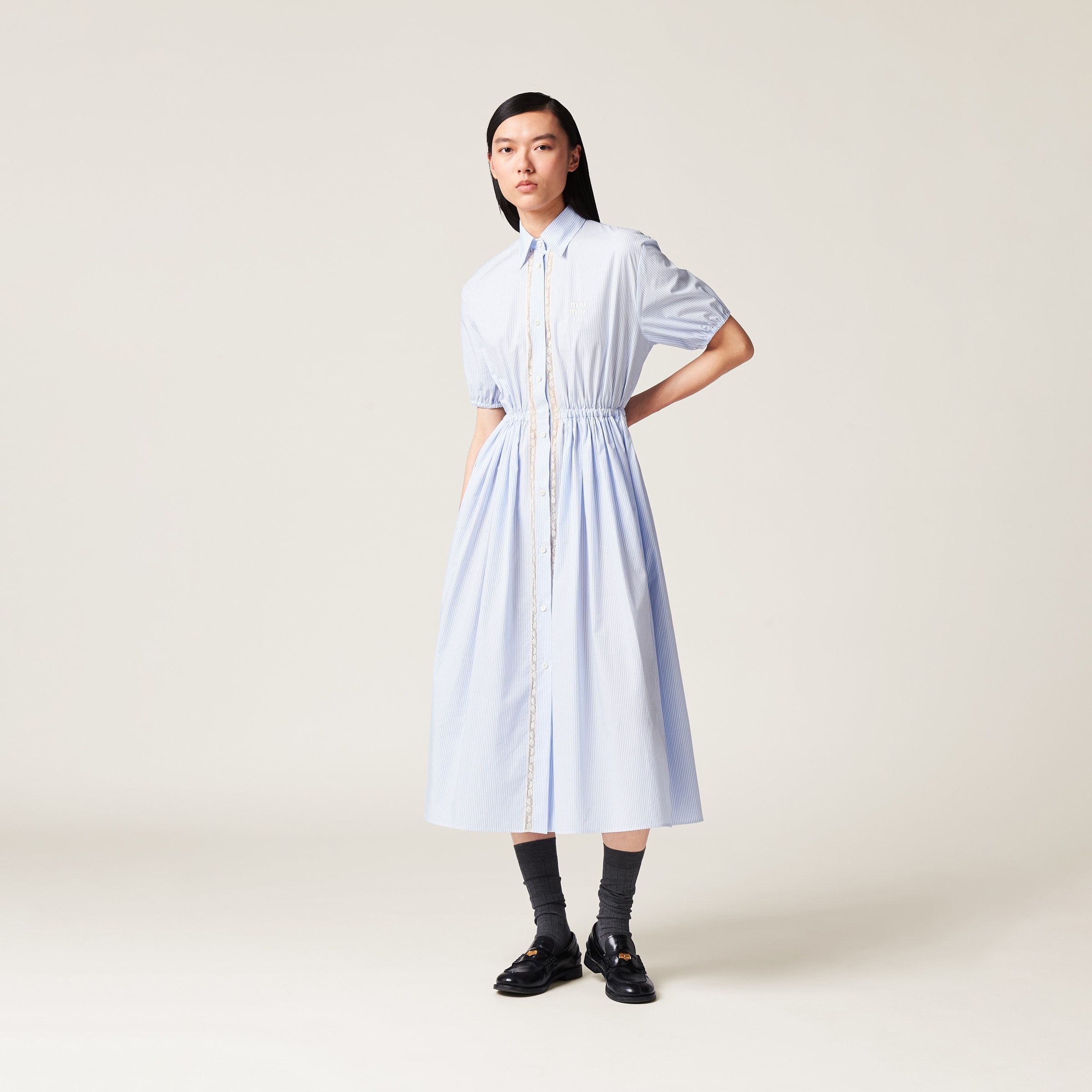 Poplin long dress - 2