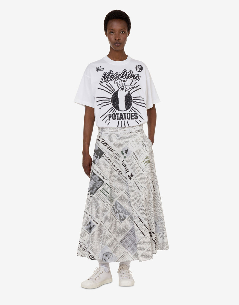 PRINTED COTTON POPLIN SKIRT 1