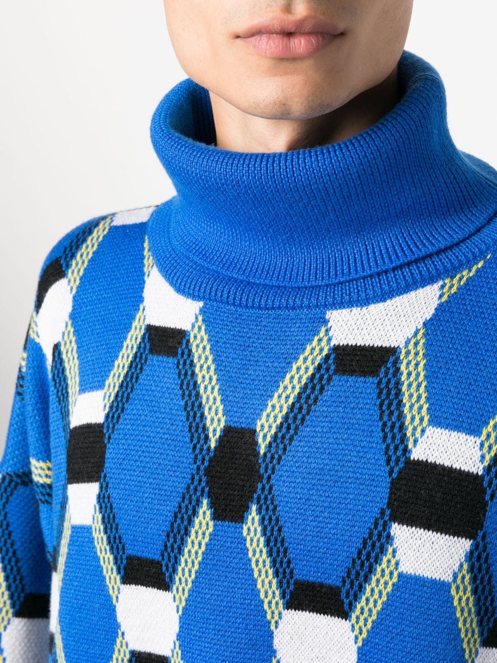 abstract-print wool jumper - 5