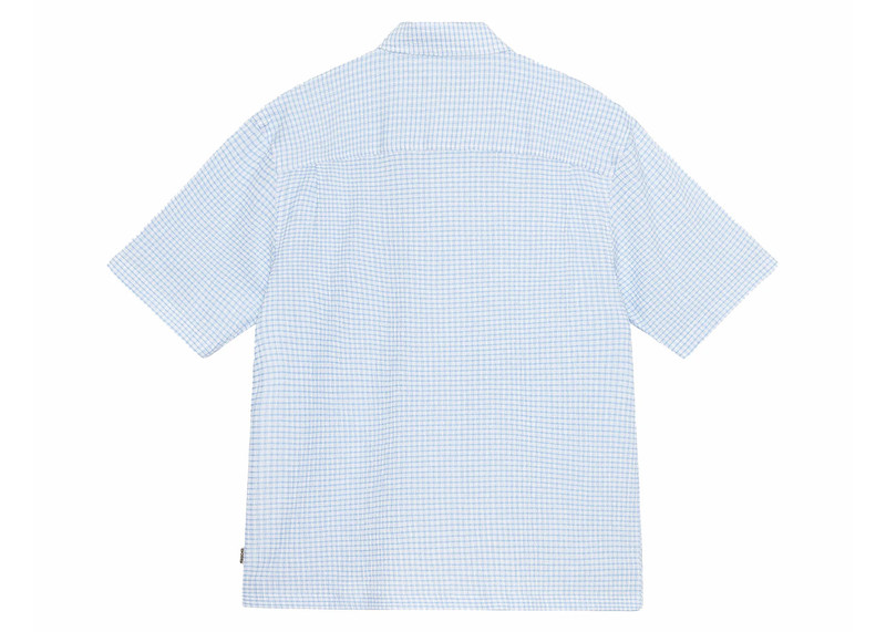 Stüssy Stussy Boxy Flat Crinkled Hem Shirt Blue Check outlook
