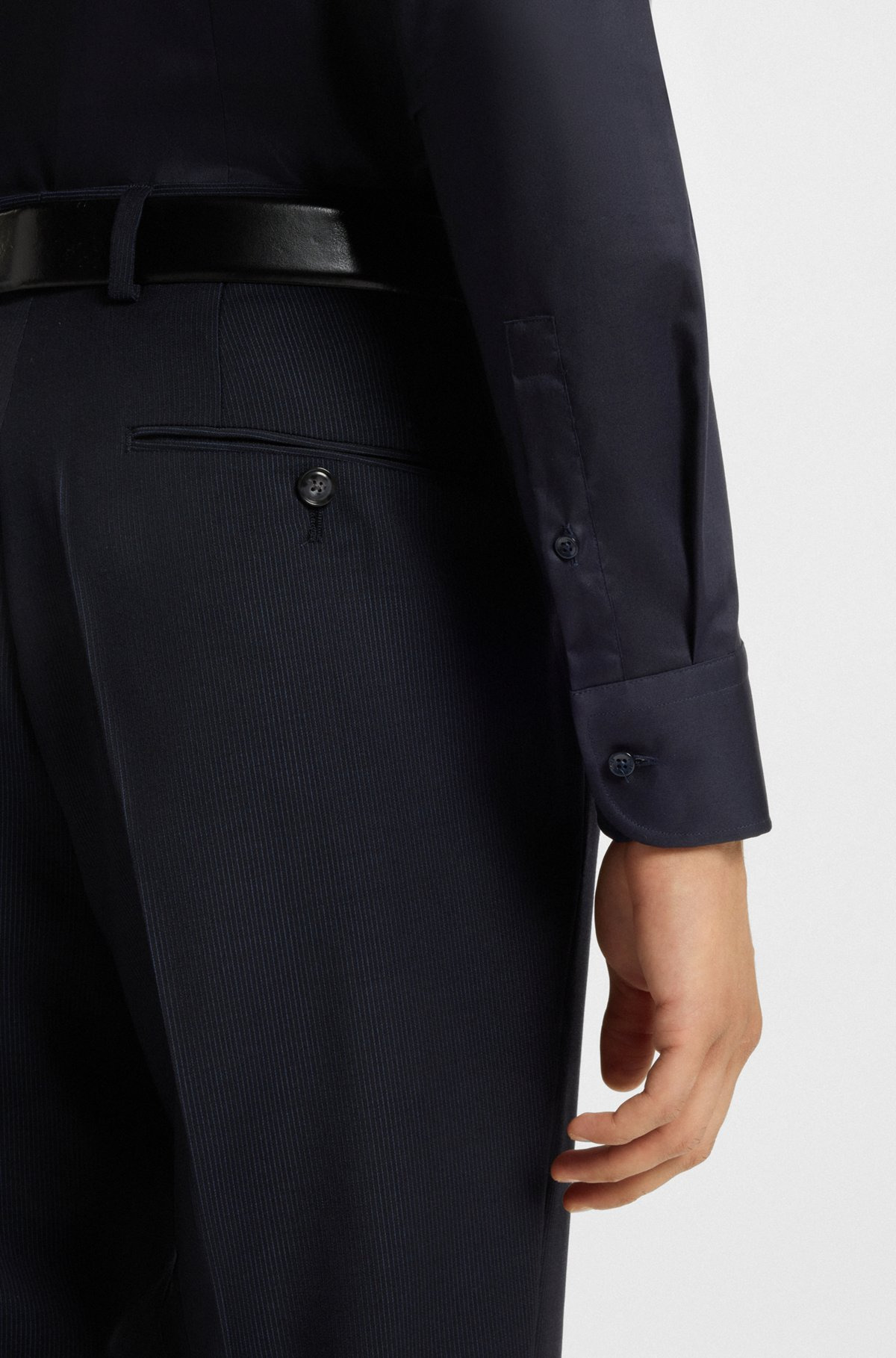 SLIM-FIT SHIRT IN EASY-IRON AUSTRIAN COTTON POPLIN - 6