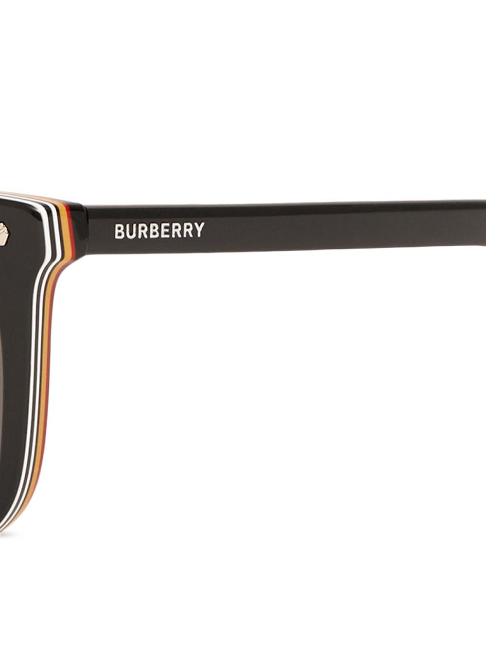stripe detail square-frame sunglasses - 3