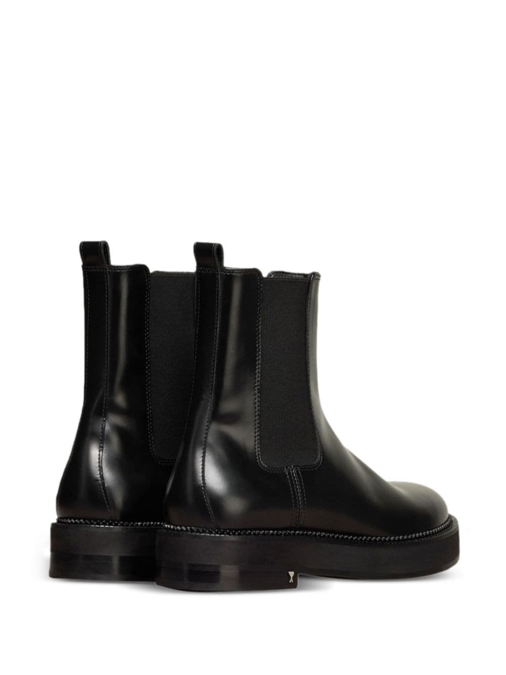 aymmetric-toe leather ankle boots - 3