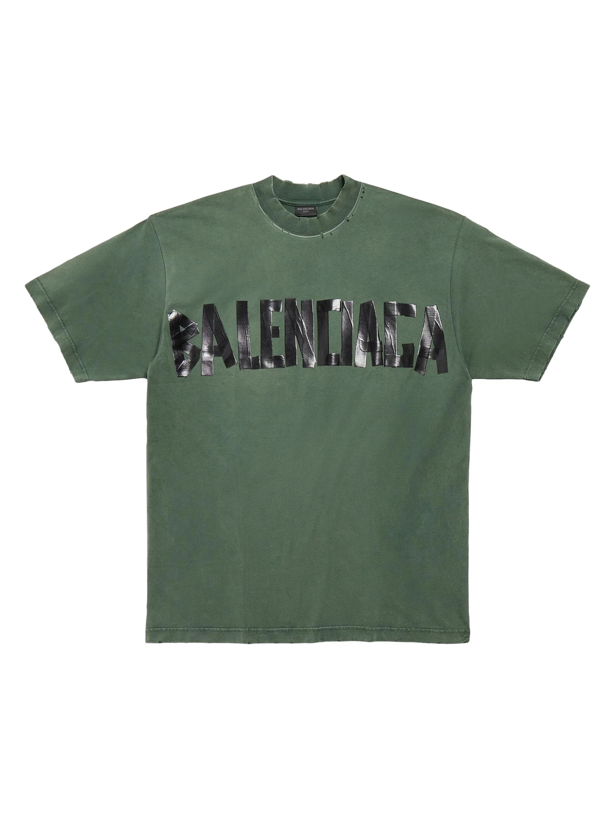Men's Medium Fit New Tape Type T-Shirt - Dark Green - 1