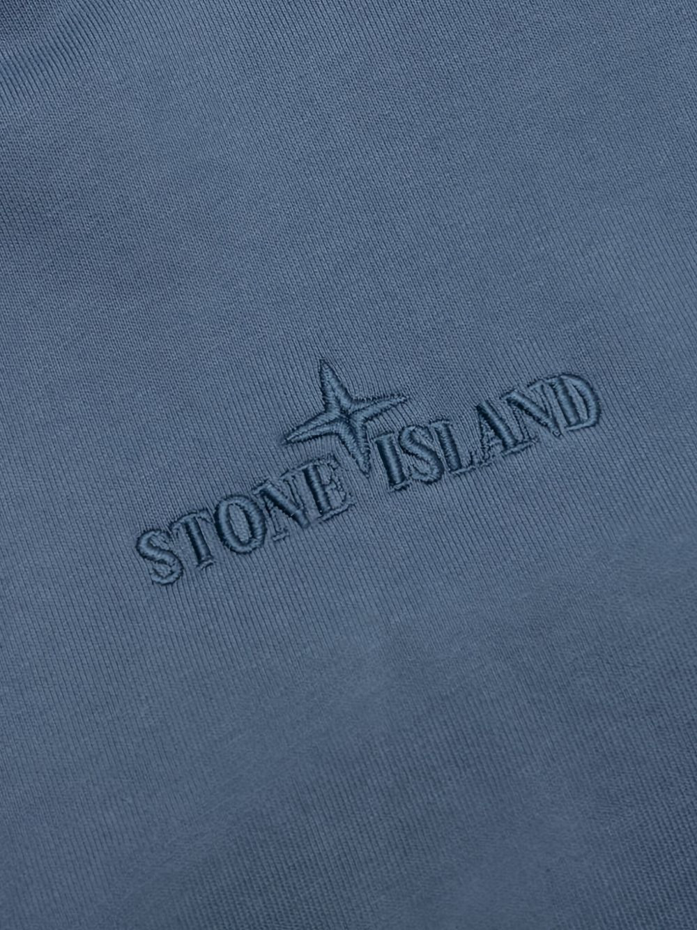 button-fastening logo-embroidered hoodie - 4