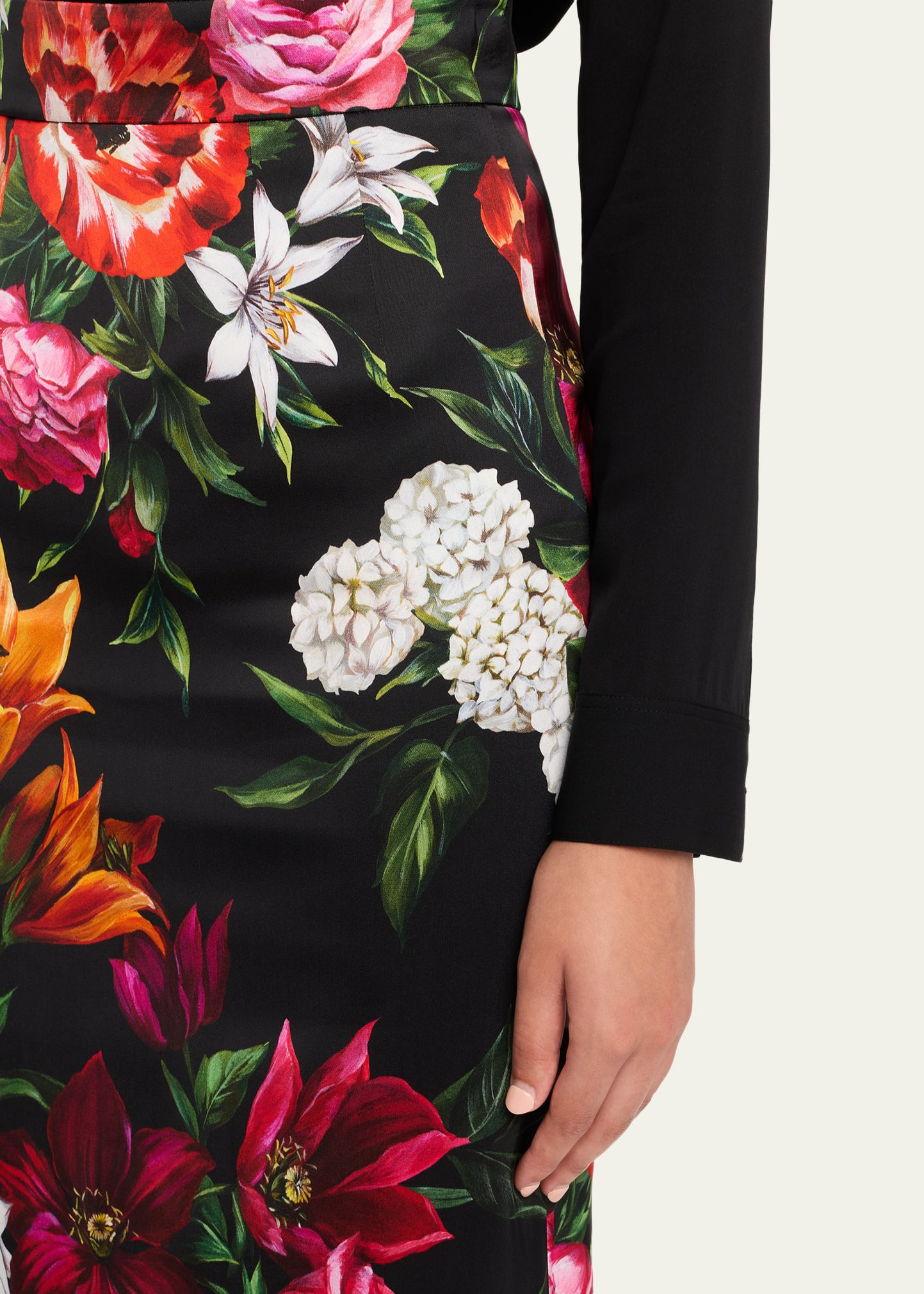 Floral Bouquet Midi Skirt - 5