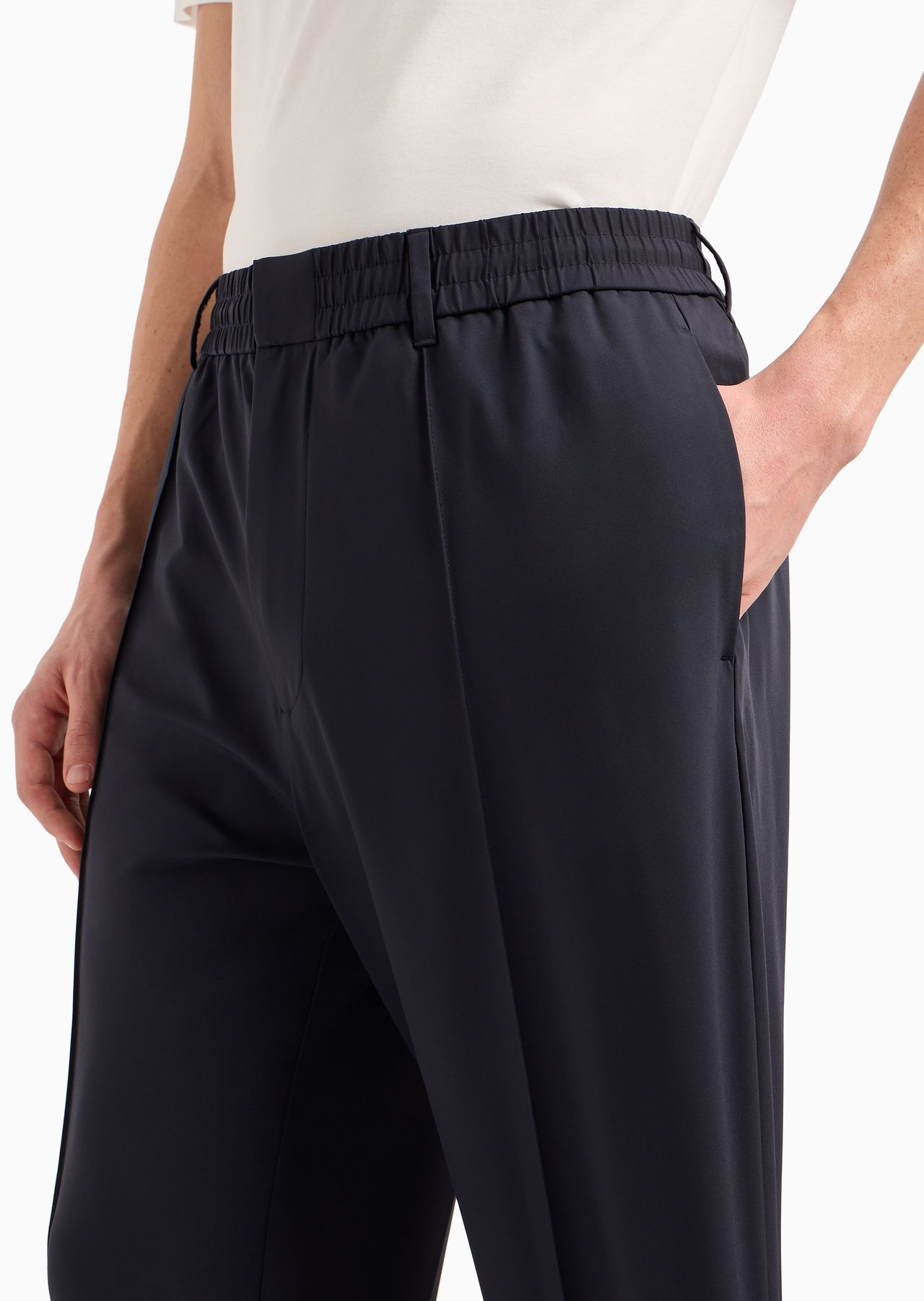 Travel Essentials trousers in nylon with ribbing and elasticated waist - 5