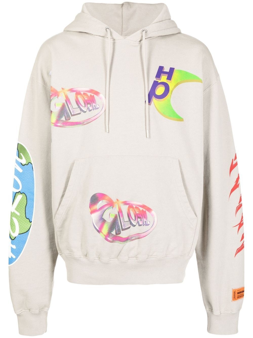 logo-print hoodie - 1