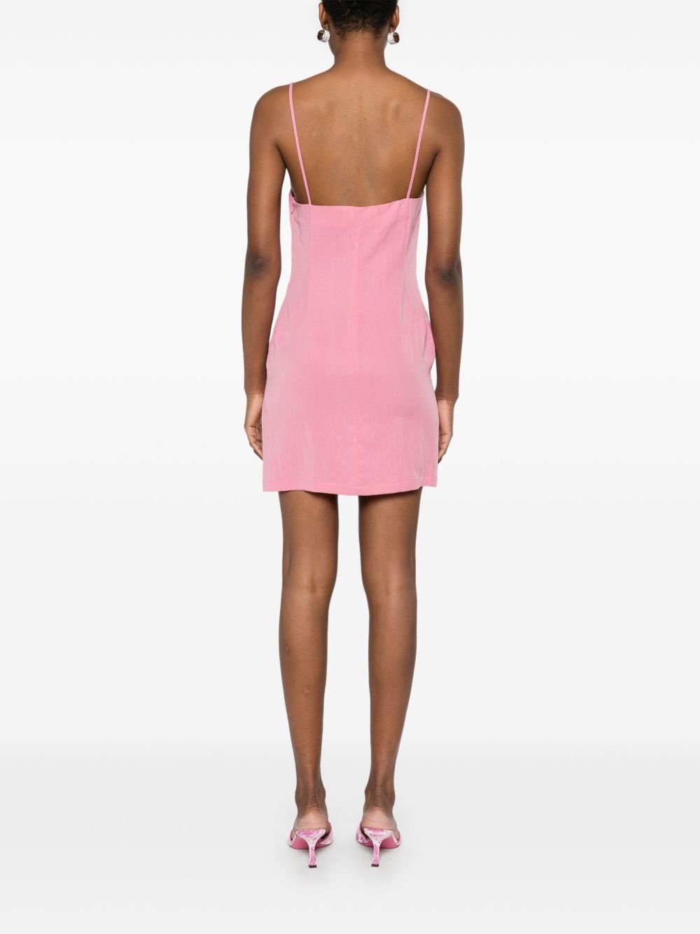 floral-appliqué mini dress - 4